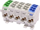 Bornier de dériv. HLAK25 C 5p 2x25, 2x16mm² Cu+Al 3LNPE