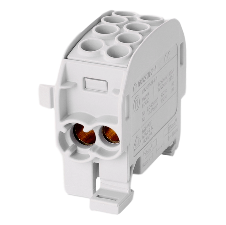 Bornier de dériv. HLAK35 C 1p 2x35, 2x25mm² Cu L gris