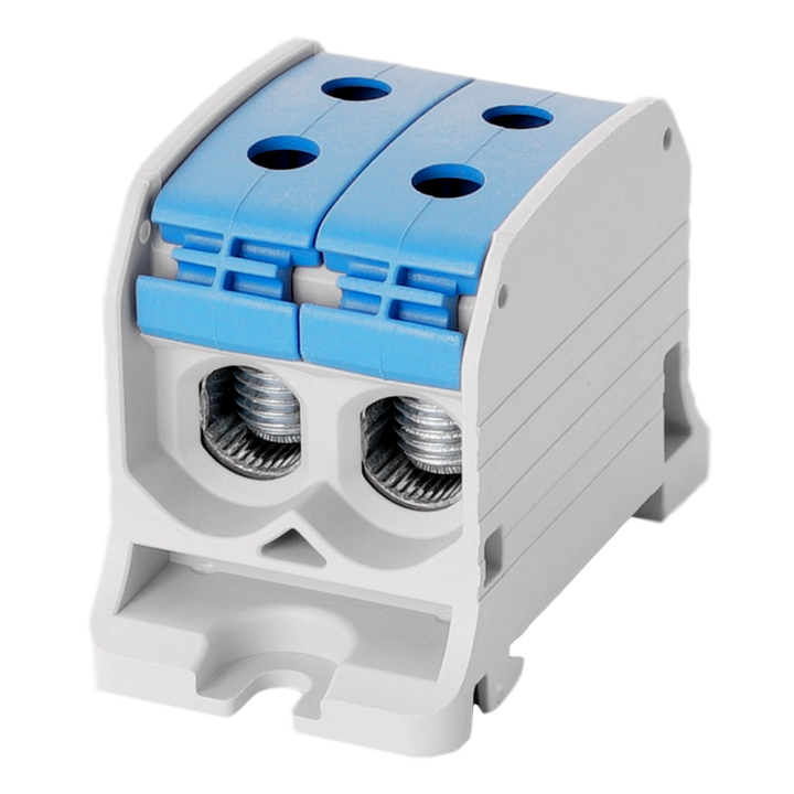 Bornier de racc. RKA 1p double 50mm² Cu+Al bleu