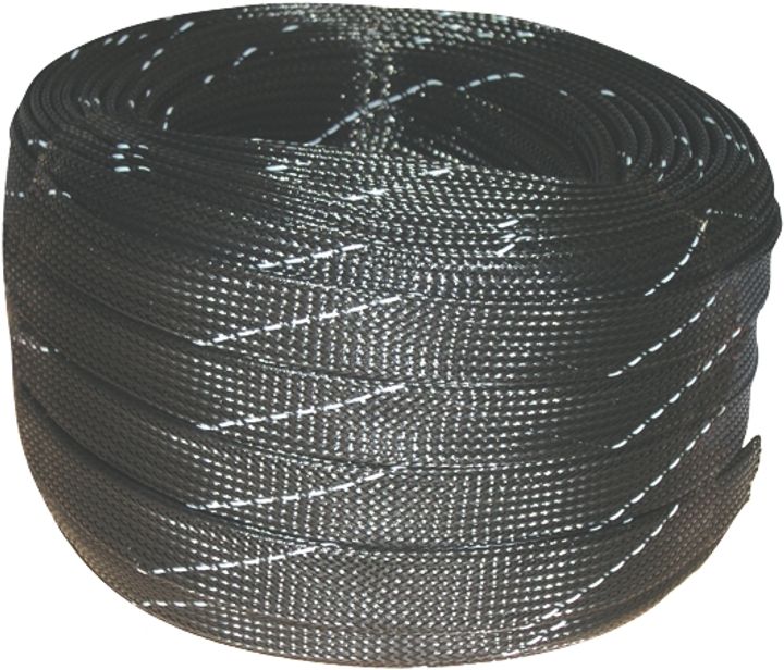 Polyester protection braided sleeve 6 to 12mm black