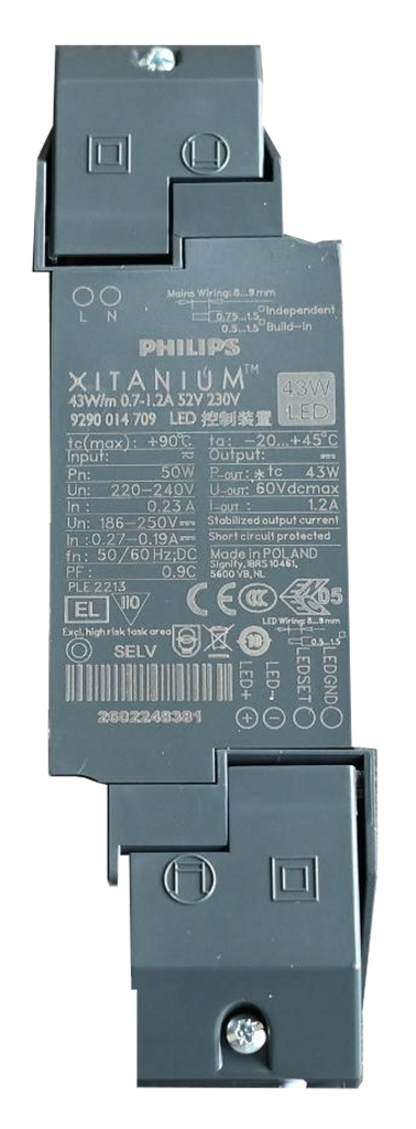 Xitanium 43W/m 0.7-1.2A 52V 230V 900mA Anti Traction + man.stek.