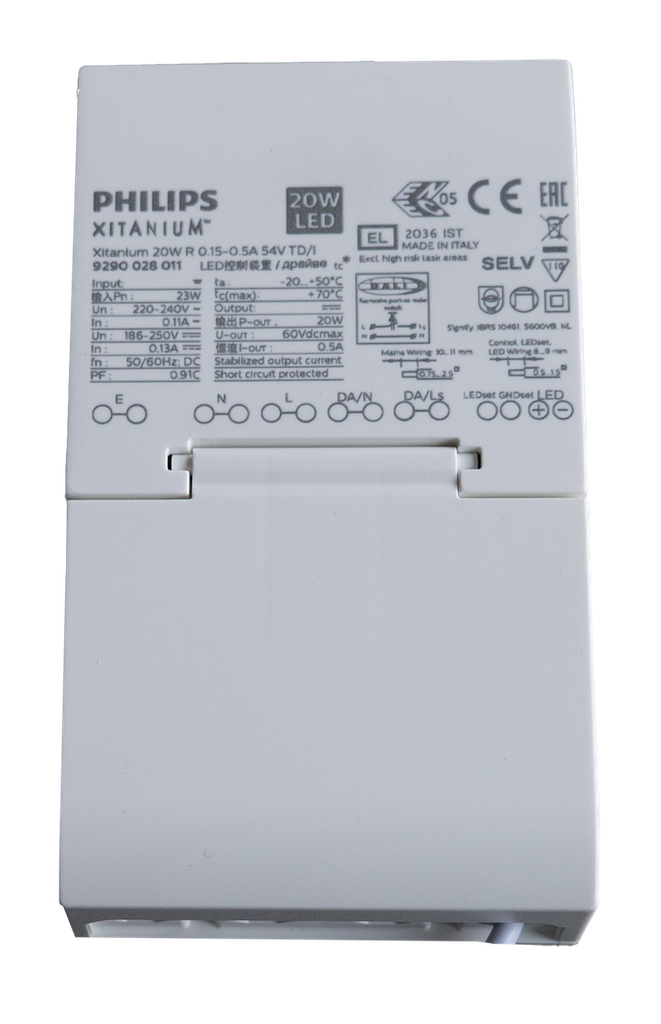 (AS)Xitanium 20W R DALI 450mA + male con.