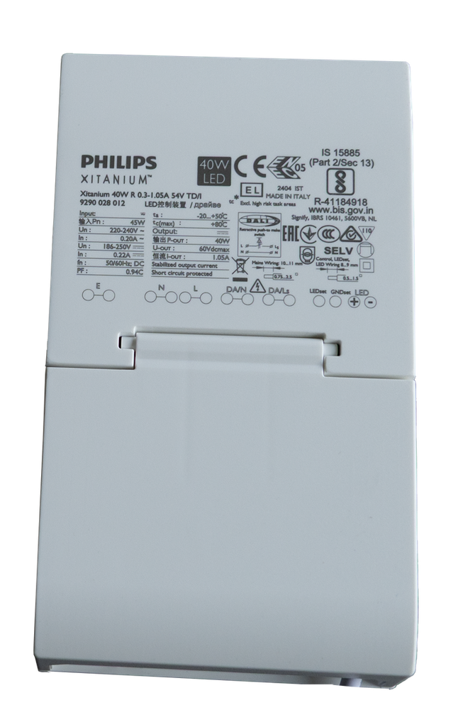 Xitanium 40W R DALI 1050mA + male con.