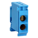 Borne de dérivation BB2 35mm² (3 connections), bleu