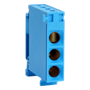 Borne de dérivation BB3 35mm² (4 connections), bleu