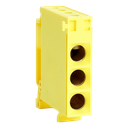 Borne de dérivation BB3 35mm² (4 connections), jaune