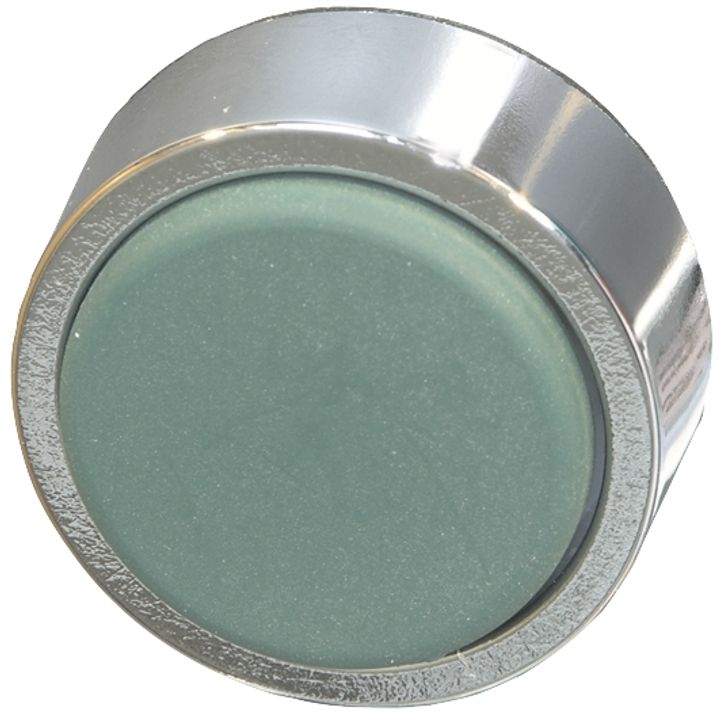 Bouton poussoir jaune, avec bague plastique noire