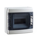 Coffret app. IP65 porte transp. 1x 8 mod. + born. de terre