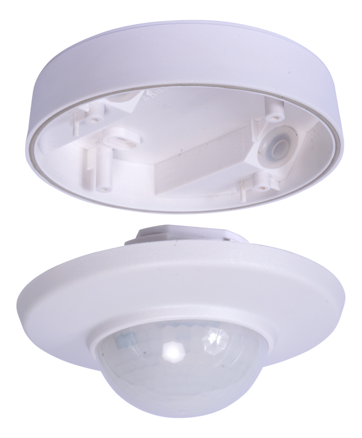 Détecteur de mouvement blanc PIR apparent IP54 + Télécommande