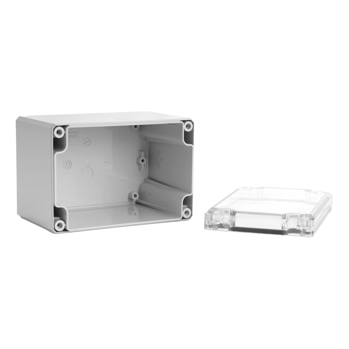 Coffret Cubo D couvercle ABS transp. 80x120x86 parois pleine