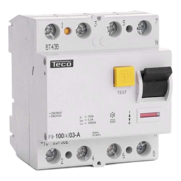 Residual current circuit breaker TC 4P 100A 300mA type A