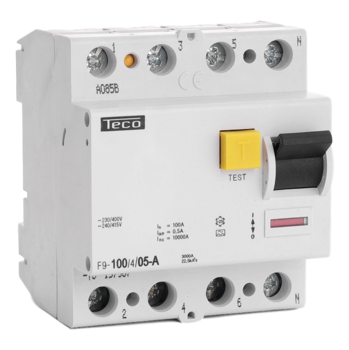 Diff. schak. Teco 4P 100A 500mA Type A