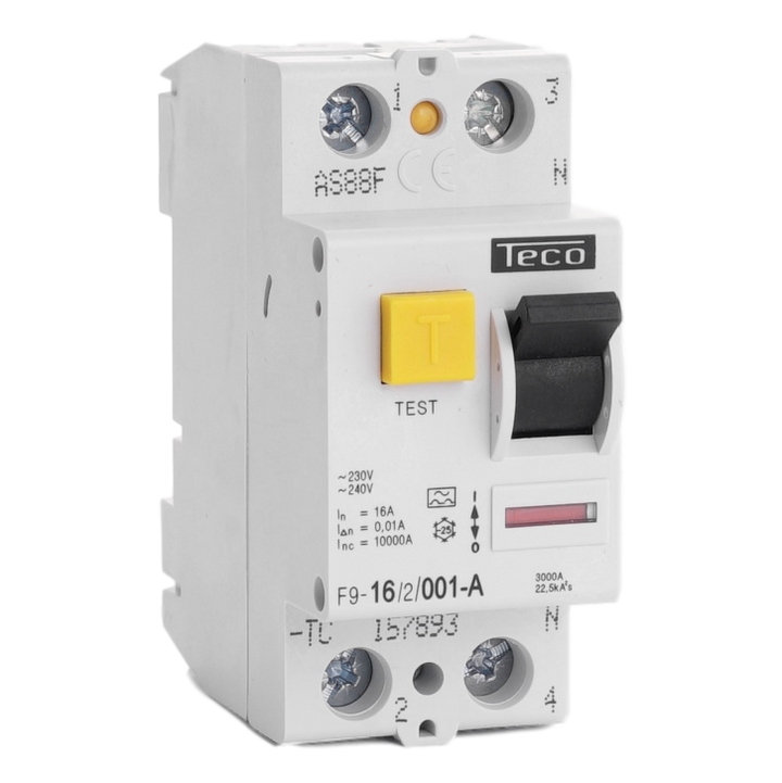 Diff. schak. Teco 2P 16A 10mA Type A