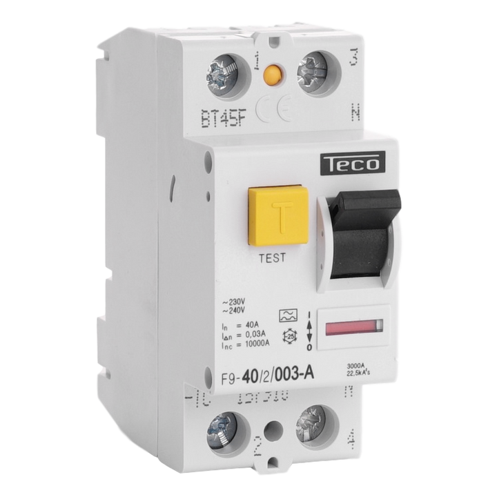 Diff. schak. Teco 2P 40A 30mA Type A