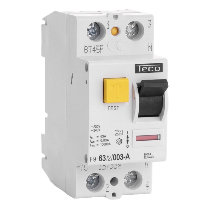 Residual current circuit breaker TC 2P 63A 30mA type A