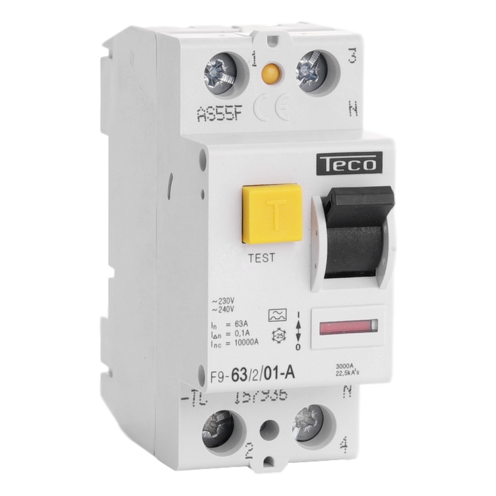Residual current circuit breaker TC  2P 63A 100mA type A