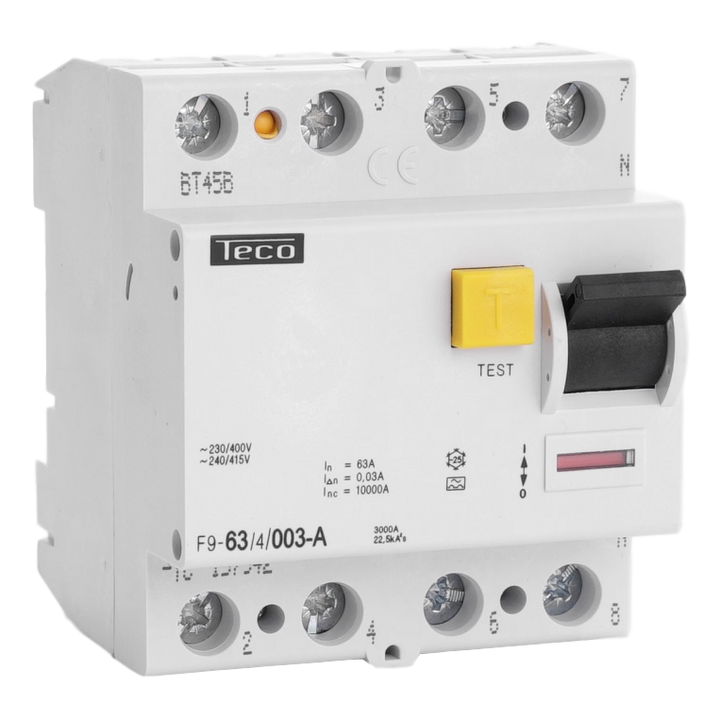 Residual current circuit breaker TC 4P 63A 30mA type A