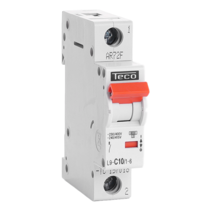 Sicherungsautomat Teco 1P 10A 6kA Kurve C