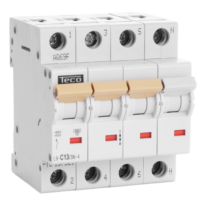 Disjoncteur Teco 3N 13A 4,5kA Courbe C