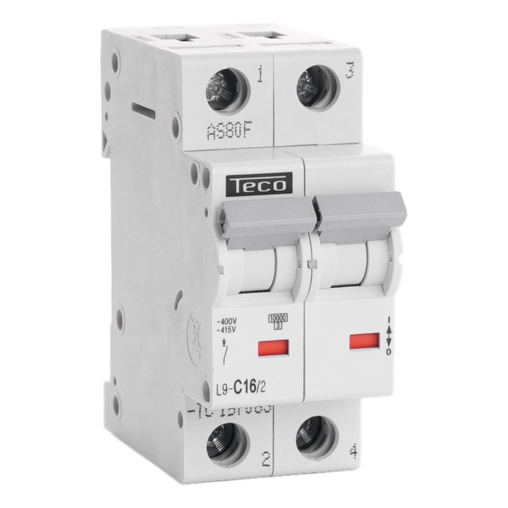 Sicherungsautomat Teco 2P 16A 10kA Kurve C