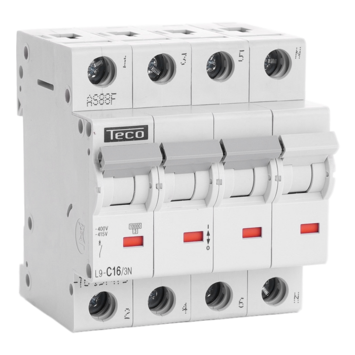 Automaat Teco 3N 16A 10kA Curve C