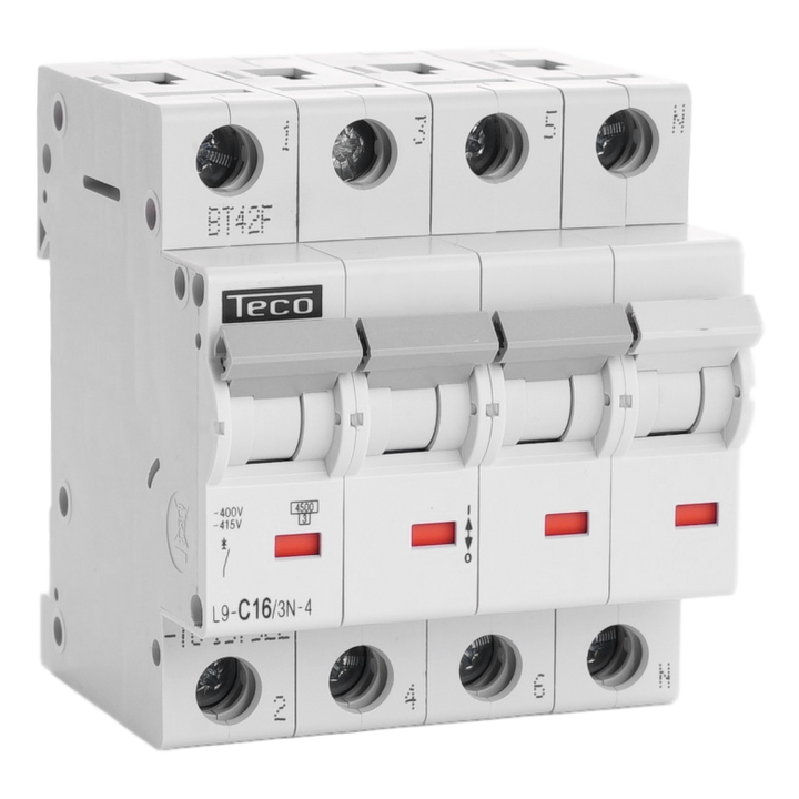 Sicherungsautomat Teco 3N 16A 4,5kA Kurve C