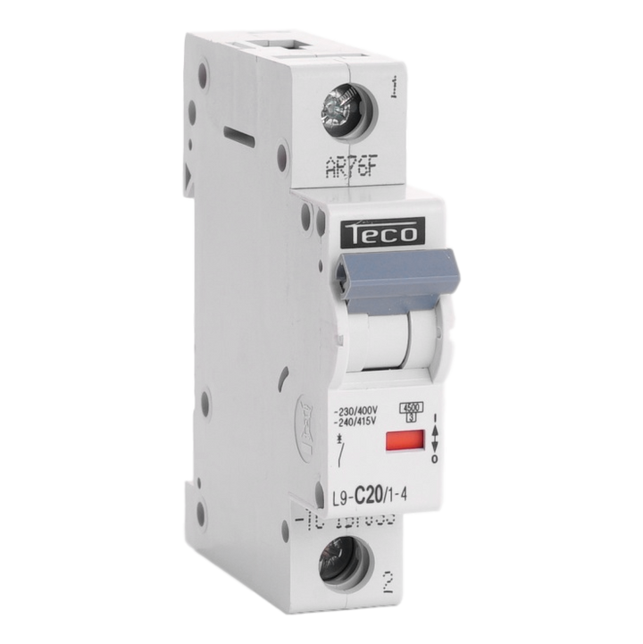 Disjoncteur Teco 1P 20A 4,5kA Courbe C