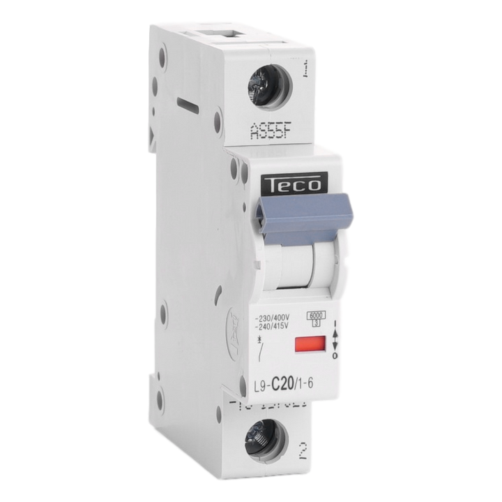 Disjoncteur Teco 1P 20A 6kA Courbe C
