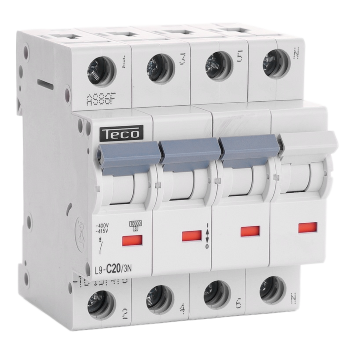 Sicherungsautomat Teco 3N 20A 10kA Kurve C