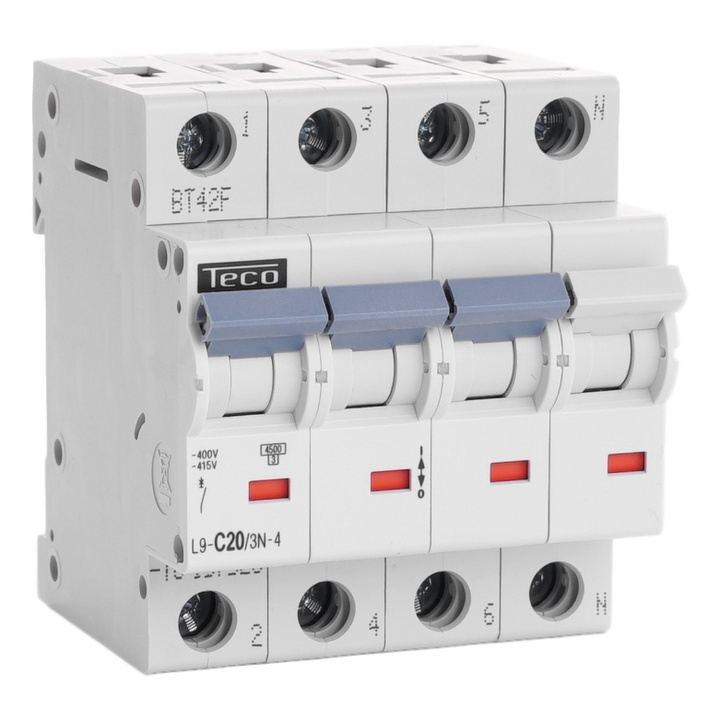Automaat Teco 3N 20A 4,5kA Curve C