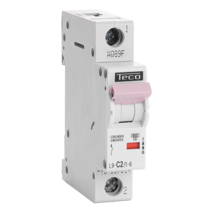 Automaat Teco 1P 2A 6kA Curve C