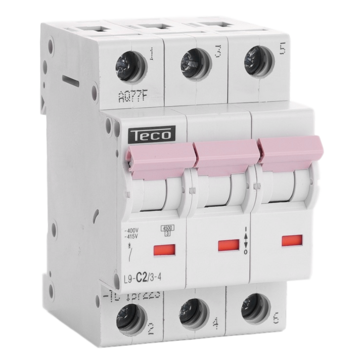 MCB TC 3P 2A 4,5kA Curve C