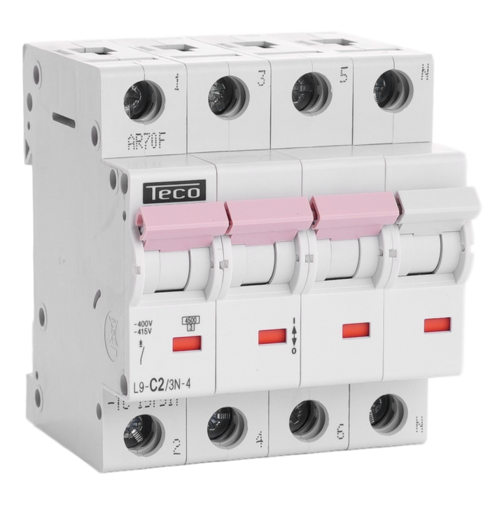 MCB Teco 3N 2A 4,5kA Curve C