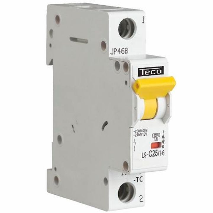 Automaat Teco 1P 25A 6kA Curve C
