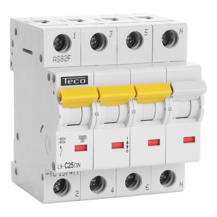 MCB Teco 3N 25A 10kA Curve C