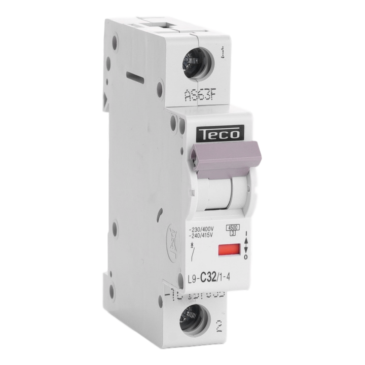 Disjoncteur Teco 1P 32A 4,5kA Courbe C
