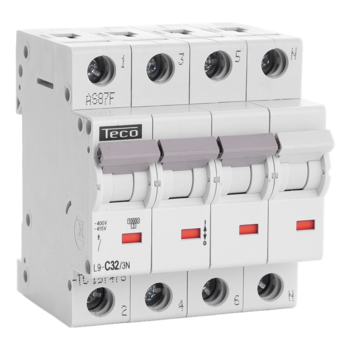 Disjoncteur Teco 3N 32A 10kA Courbe C