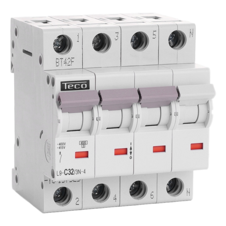 Automaat Teco 3N 32A 4,5kA Curve C
