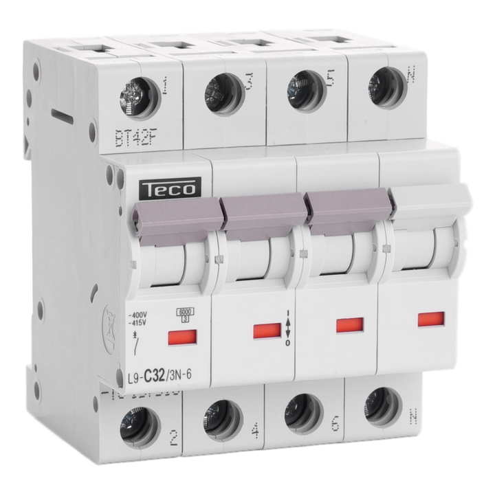 Sicherungsautomat Teco 3N 32A 6kA Kurve C