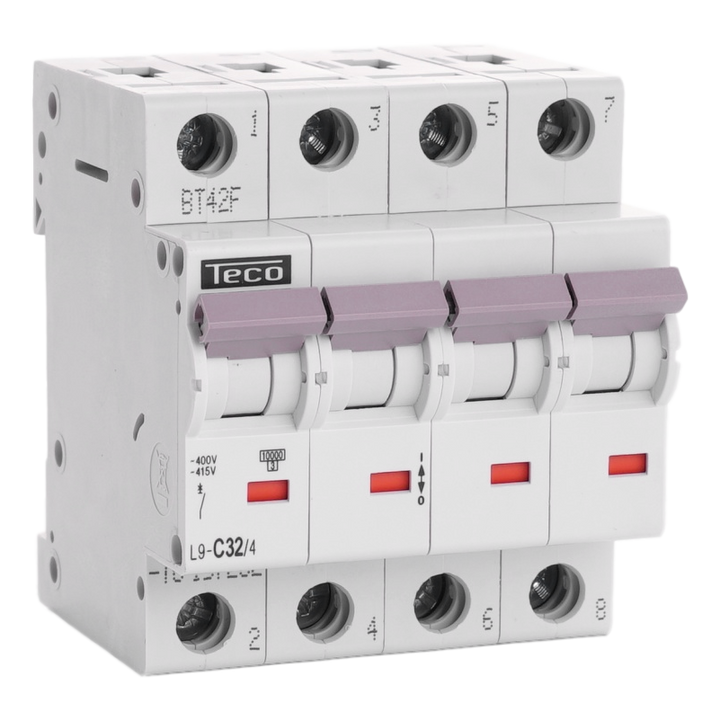 Automaat Teco 4P 32A 10kA Curve C