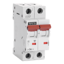 Disjoncteur Teco 2P 4A 4,5kA Courbe C