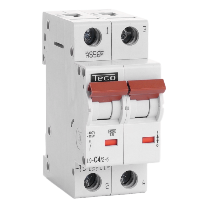 Automaat Teco 2P 4A 6kA Curve C