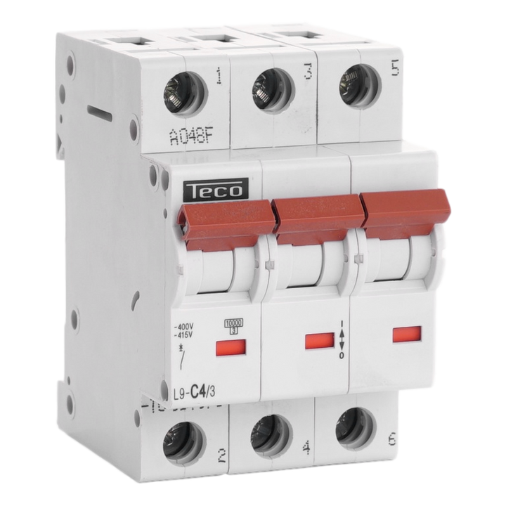 Sicherungsautomat Teco 3P 4A 10kA Kurve C