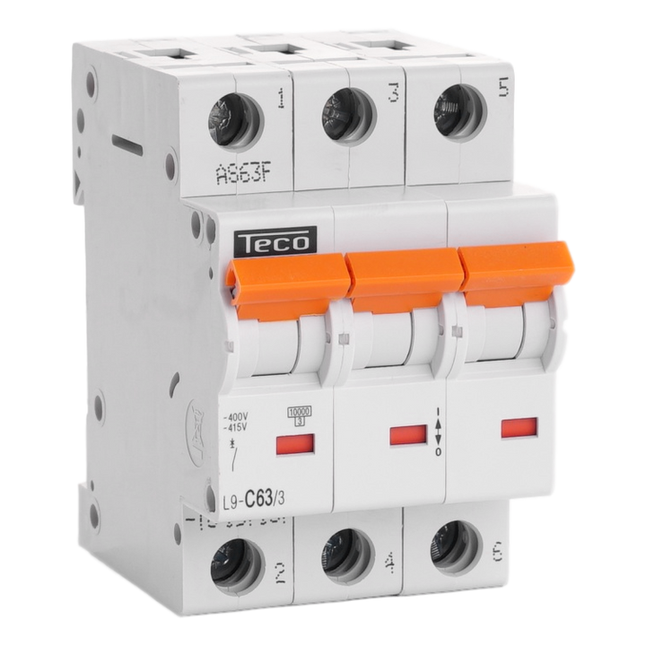 Automaat Teco 3P 63A 10kA Curve C