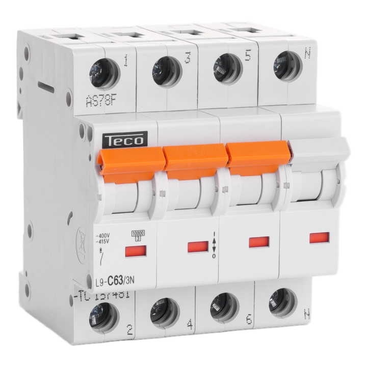 Sicherungsautomat Teco 3N 63A 10kA Kurve C
