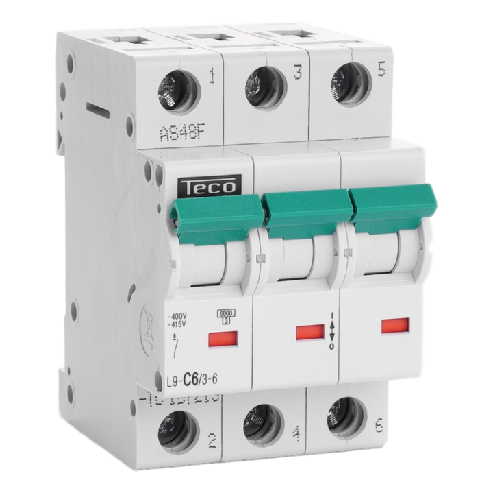 MCB TC 3P 6A 6kA Curve C