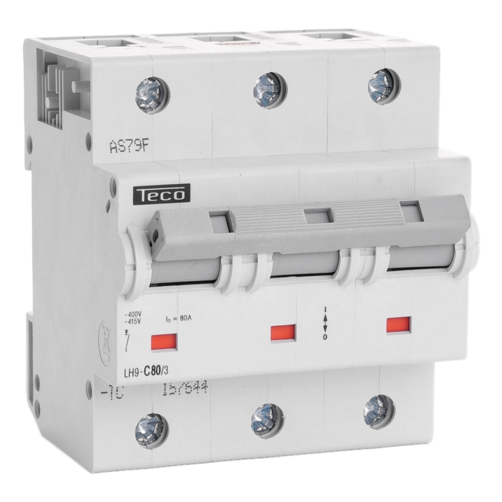 Automaat Teco 3P 80A 20kA Curve C
