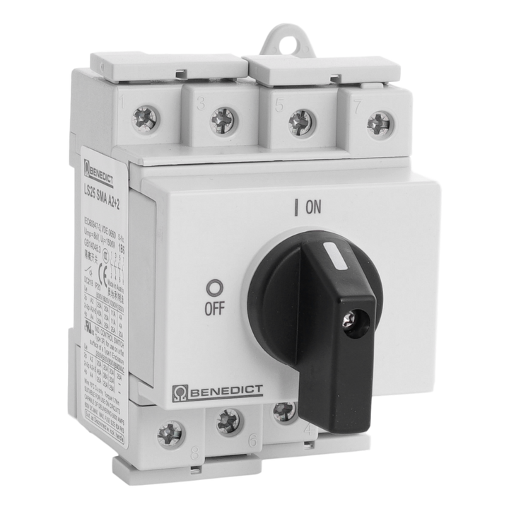 Modulaire DC-schakelaar 2+2-polig 600Vdc 39A