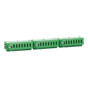Bornier de terre vert sans vis Conexbox 3x25 + 21x4mm²