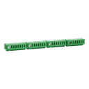 Bornier de terre vert sans vis Conexbox 4x25 + 28x4mm²